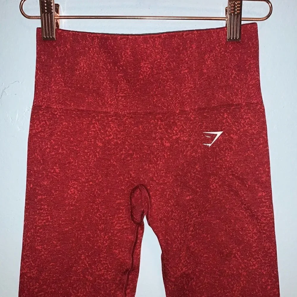Gymshark Red Crop Leggings XS